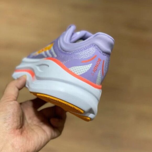 Hoka Women's Lavender and Orange Platform Shoes - Picture 4 of 5